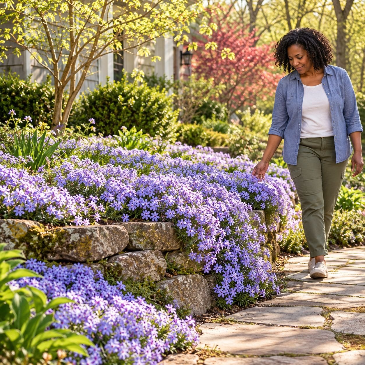 Emerald Blue Creeping Phlox – Spring Groundcover for Sun & Slopes
