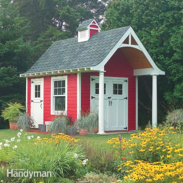 schoolhouse style storage building shed free plans